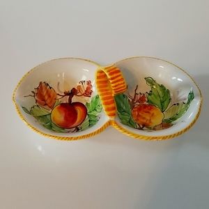Divided Italian ceramic tray